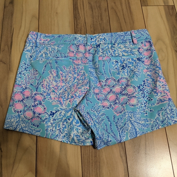 EUC! Lilly Pulitzer Callahan Knit Shorts Blue Ibiza Now You Sea Me Size 4 - Picture 9 of 11